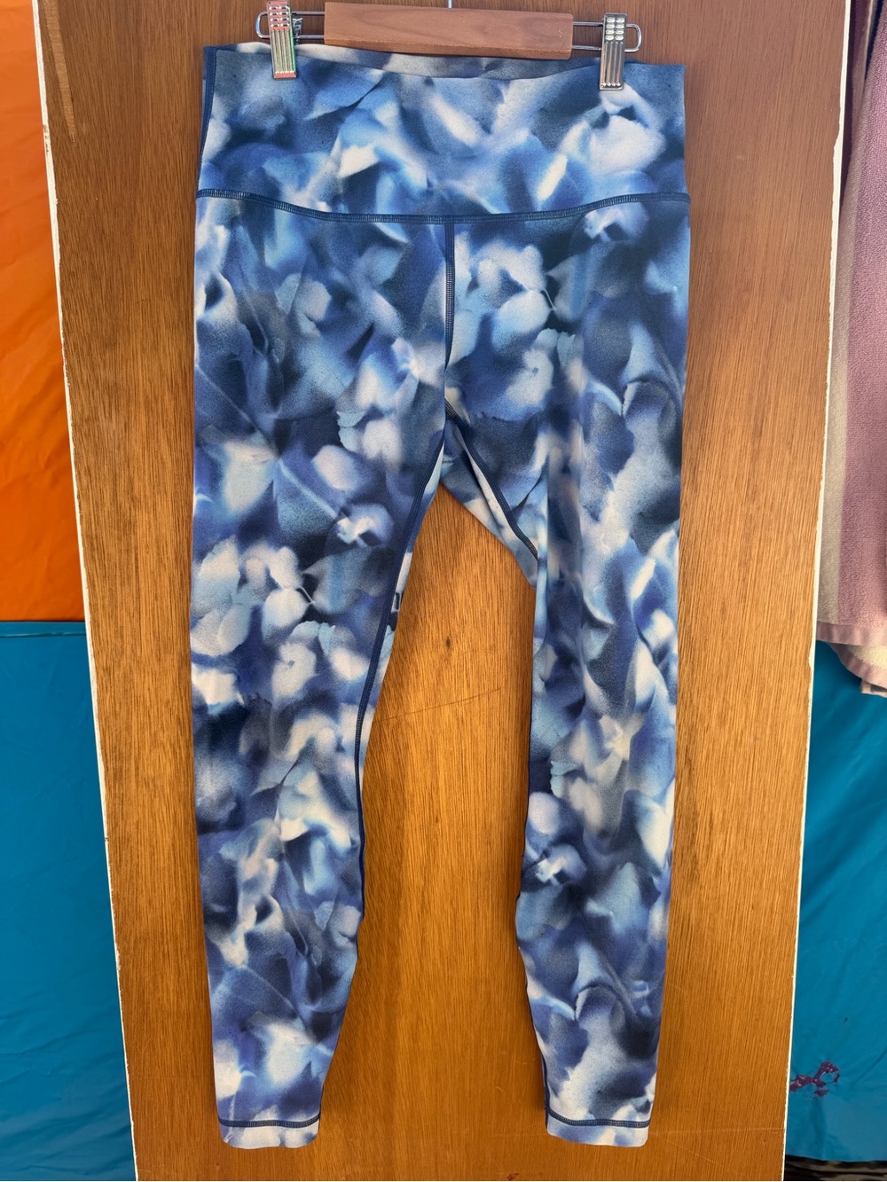 lululemon athletica Blue Abstract Print High-Rise Leggings